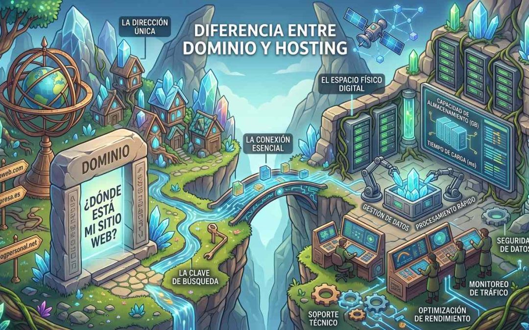 Diferencia entre dominio y hosting
